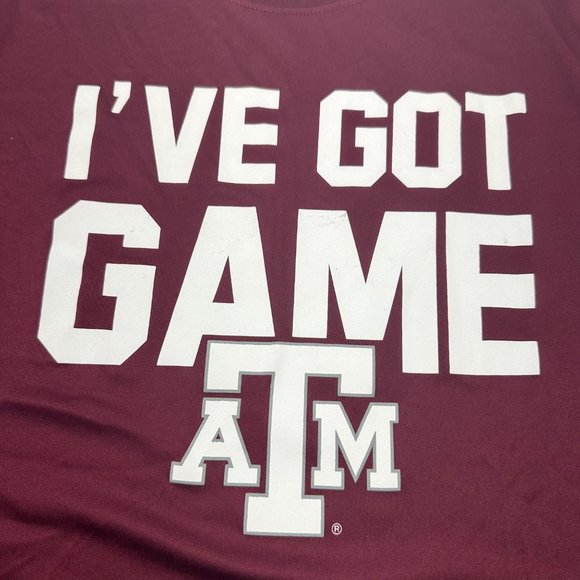 Colosseum Youth Size Large 16-18 Tee Shirt Short Sleeve Texas A And M Red New - Picture 3 of 12